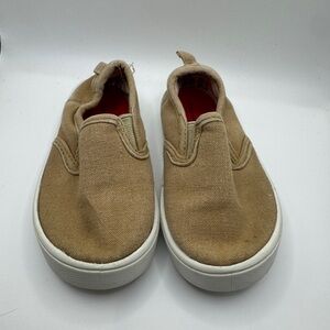 Garanimals Toddler Boy Girl Size 6 Tan Slip-On Kids Sneakers Shoes